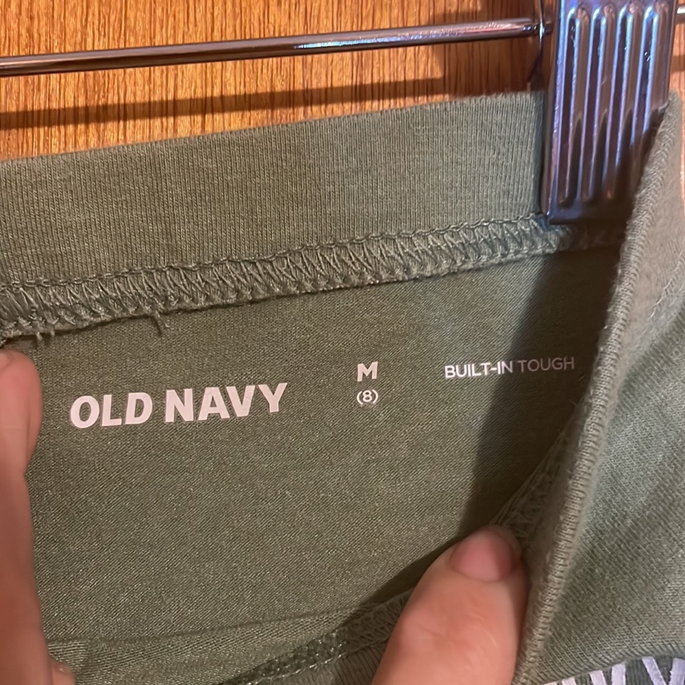 •OLD NAVY•ARMY GREEN LOGO LEGGINGS IN SIZE 8 "BUILT IN TOUGH" COLLECTION - Picture 5 of 6